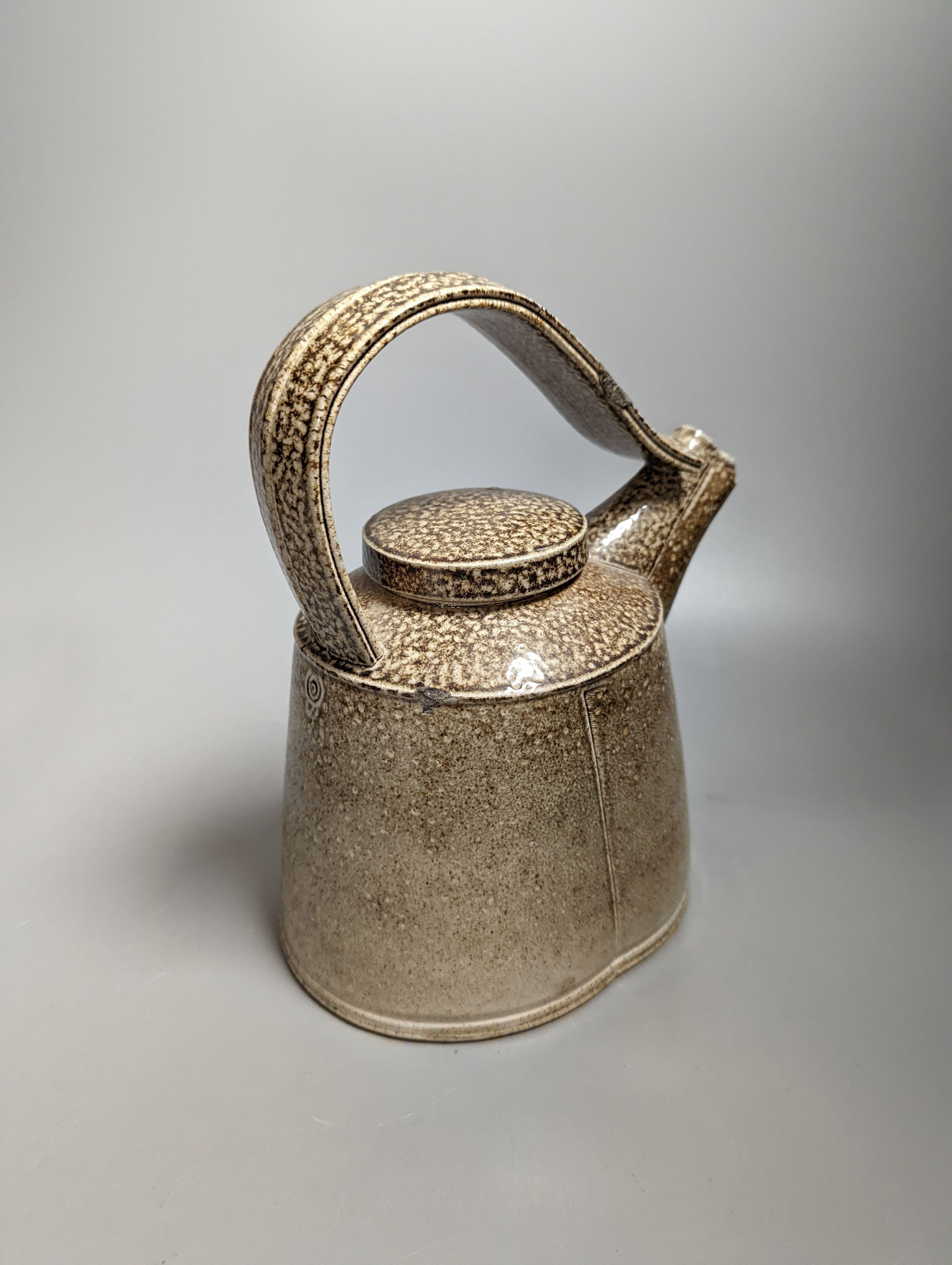 Walter Keeler - two studio pottery teapots 21cm
